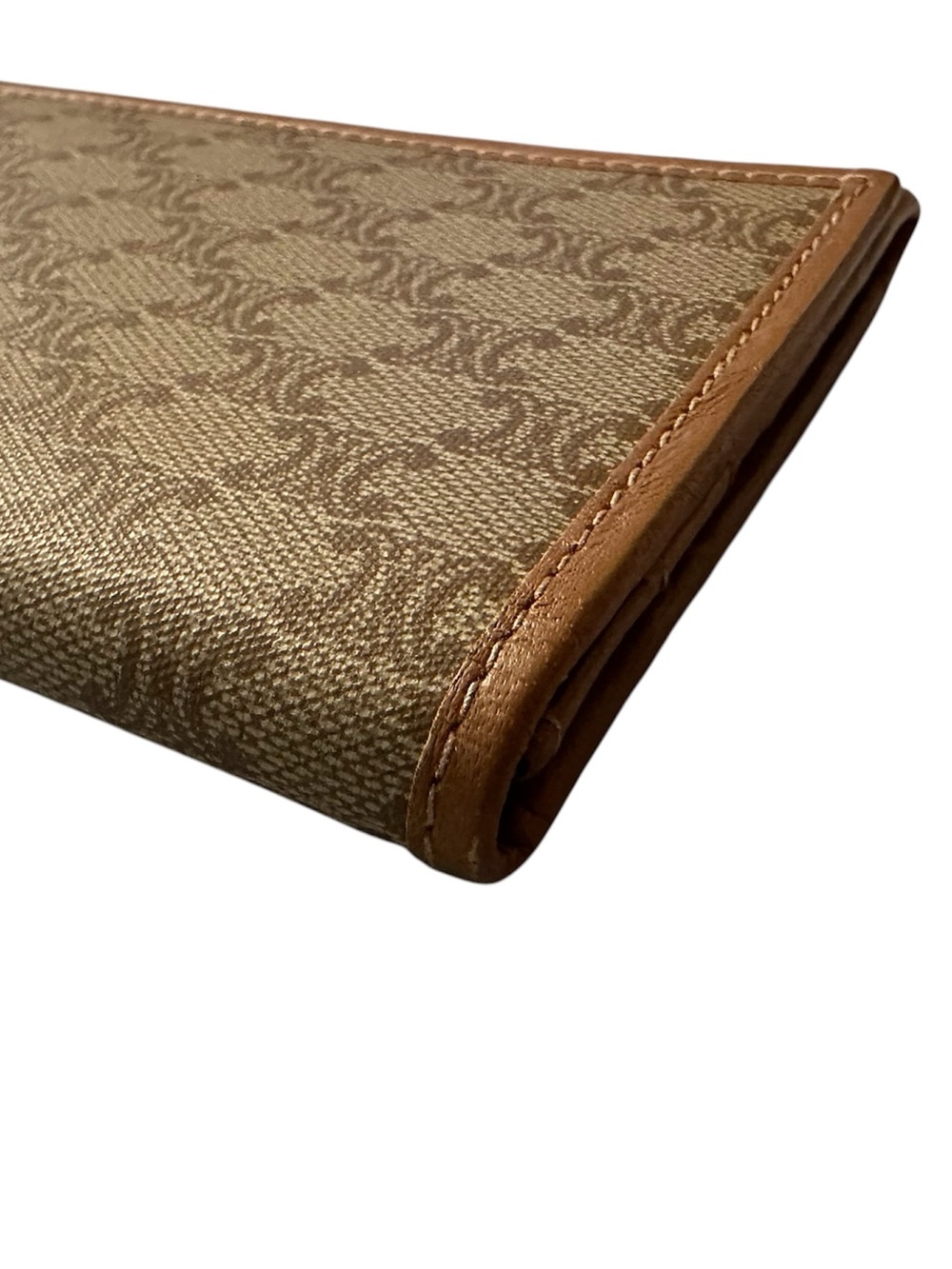 Vintage CELINE Macadam Triomphe Bifold Wallet Beige Coated Canvas - Picture 6 of 14